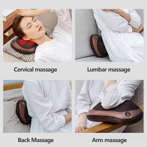 Electric neck and body massage pillow